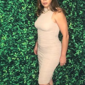 Versatile Ruching Midi Dress